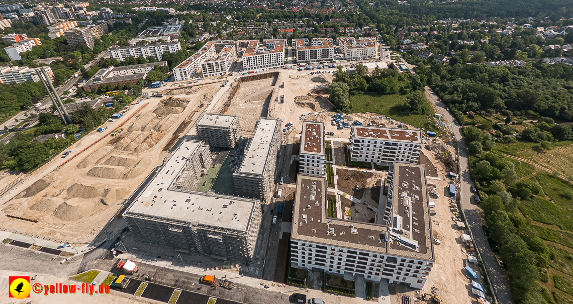 07.06.2023 - Aktuelle Luftbilder aus dem Alexisquartier und Pandion Verde in Neuperlach in München